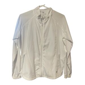 90 Degree Lightweight White Windbreaker Running Sport Jacket Size Medium